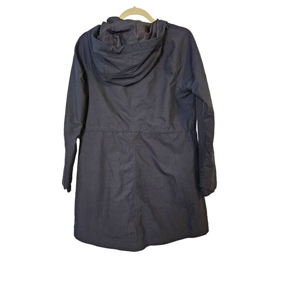 Athleta black spring/fall hooded mid length jacket. Size XS. - Picture 2 of 4